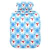 1 L Hot Water Bottle White Bear Hot Water Bottle with Cover Soft Velvet Leak Proof Screw Plug Best for Winter Sports Outdoors view 1
