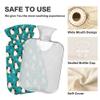 1 L Hot Water Bottle Cartoon Penguin and Anchor Hot Water Bottle with Cover Soft Velvet Leak Proof Screw Plug Best for Winter Sports Outdoors view 3