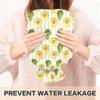 1 L Hot Water Bottle Cartoon Avocado Lines Hot Water Bottle with Cover Soft Velvet Leak Proof Screw Plug Best for Winter Sports Outdoors view 4
