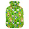 1 L Hot Water Bottle Dwarf Ball Hot Water Bottle with Cover Soft Velvet Leak Proof Screw Plug Best for Winter Sports Outdoors view 1