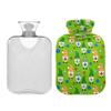 1 L Hot Water Bottle Dwarf Ball Hot Water Bottle with Cover Soft Velvet Leak Proof Screw Plug Best for Winter Sports Outdoors view 2