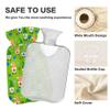 1 L Hot Water Bottle Dwarf Ball Hot Water Bottle with Cover Soft Velvet Leak Proof Screw Plug Best for Winter Sports Outdoors view 3
