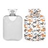 1 L Hot Water Bottle Dachshund Hot Water Bottle with Cover Soft Velvet Leak Proof Screw Plug Best for Winter Sports Outdoors view 2