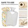 1 L Hot Water Bottle Giraffe Cute Flowers Hot Water Bottle with Cover Soft Velvet Leak Proof Screw Plug Best for Winter Sports Outdoors view 3