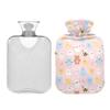 1 L Hot Water Bottle Rabbit Bee Hot Water Bottle with Cover Soft Velvet Leak Proof Screw Plug Best for Winter Sports Outdoors view 2