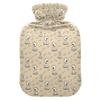 1 L Hot Water Bottle White Dog Bone Hot Water Bottle with Cover Soft Velvet Leak Proof Screw Plug Best for Winter Sports Outdoors view 1