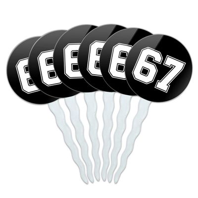 Graphics & More 6-7 Meme College Cupcake Picks Toppers Decoration Set of 6