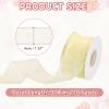 PATIKIL Print Ribbon, 10 Yards 1.6 Inch Sequined Flower Print Transparent Ribbons Bulk for DIY Sewing Making Craft Gift Wrapping Wreath Decor Hair Bow Supply, Yellow view 2