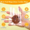 100 Pcs 3-1/2 x 4-1/2 Transparent Heat Seal Bags for Packaging Chocolate Covered Cookies,Clear Cookie Bags with Seal,Small Treat Bag for Macarons, Candy view 4