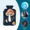 Hot Water Bottle with Cover 2 Liter, Cute Retro Mushrooms Botanical Floral Rubber Hot Water Bag for Pain Relief Headaches Cramps and Winter Warmth view 3
