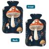 Hot Water Bottle with Cover 2 Liter, Cute Retro Mushrooms Botanical Floral Rubber Hot Water Bag for Pain Relief Headaches Cramps and Winter Warmth view 4