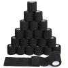 108 Rolls Self Adhesive Bandages, 2 x 5 Yards Black Cohesive Bandage Wraps, Elastic Breathable Athletic Tape, Flexible Self Adherent Bandage Rolls, for Ankle, Wrist Sprains, Sports & Pets view 1