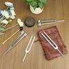 QWORK Tuning Forks for Healing Set 128Hz, 136Hz, 256Hz, 384Hz with Activator & Red Leather Pouch, Aluminum Sound Therapy Kit view 2