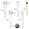 QWORK Tuning Forks for Healing Set 128Hz, 136Hz, 256Hz, 384Hz with Activator & Red Leather Pouch, Aluminum Sound Therapy Kit view 4