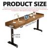 Mobile Electric Adjustable Height Bed Desk with Wheels, Rolling Overbed Table with Drawer for Laptop, Hospital & Home Use, Versatile Height-Adjustable Bedside Workstation. view 2