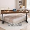 Mobile Electric Adjustable Height Bed Desk with Wheels, Rolling Overbed Table with Drawer for Laptop, Hospital & Home Use, Versatile Height-Adjustable Bedside Workstation. view 3