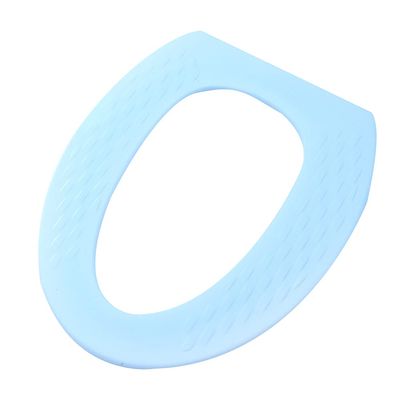 Kukyller Waterproofs Toilet Seat Cushion, Reusable EVA Warm Soft Washable Toilet Cover Seat Pad Bathroom Supplies (Stripes Blue)