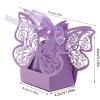 100Pcs Wedding Favor Sugar Boxes - Elegant Butterfly Design for Candy Chocolate Gift Packaging at Parties and Celebrations (Light Purple) view 2