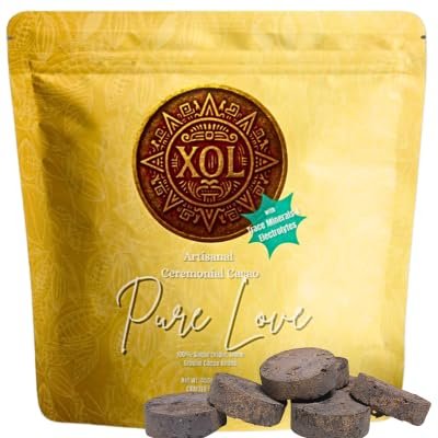 Ceremonial Cacao Organic, Unsweetened Whole-Bean & Untempered, Low-Temperature Processed Small-Batch Artisan Cacao for Energy, Clarity & Flow 1 lb | XOL Pure Love