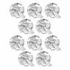 InstaBows 5" Pull String Gift Bows, White Satin, 10 Pack view 1