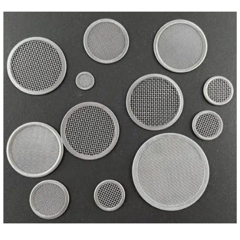10MM 304 Stainless Steel Edge Wrapped Filter Screen - Round Ultra-Fine Multi-Layer Metal Stamped Filter Disc, High Temperature Resistant, Thickness 1-1.2mm Dia.10mm 80mesh