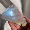 113g Moonstone Cloud Slice | Rainbow Moonstone Slab with Blue Flash | Polished Crystal Palm Stone for Intuition & Calm | Healing Desk Decor & Spiritual Gift view 2