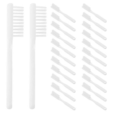 100pcs Short Handle Jail Toothbrush for Adults -Institutional Correctional Soft Bristles - Compact Non Slip Thumb Grip - Travel Oral Care Accessories