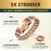 MagnetRX Copper Cross Bracelet for Men EllipseMAX 5X Strength 5,000 Gauss Magnets Premium Mens Copper Bracelet with Adjustable Length (Cross Style) view 2
