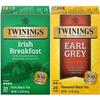 Twinings Tea Variety 2-Pack Earl Grey + Irish Breakfast, Caffeinated Black Tea Bags, Individually Wrapped, 20 Count Each view 1