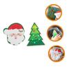 IDEANATEGRATE Christmas Sponges Santa Xmas Tree Sponge Reusable Kitchen Cleaning for Dish and Pot Scrubbing view 2