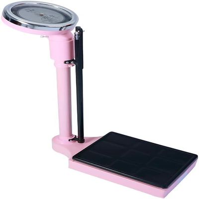 Mechanical Scale with Height Rod, Professional Extra-Large Analog Dial, Health Scale, with Oversize Analog Dial, for Gym, Home, Bathroom, Hotel,School
