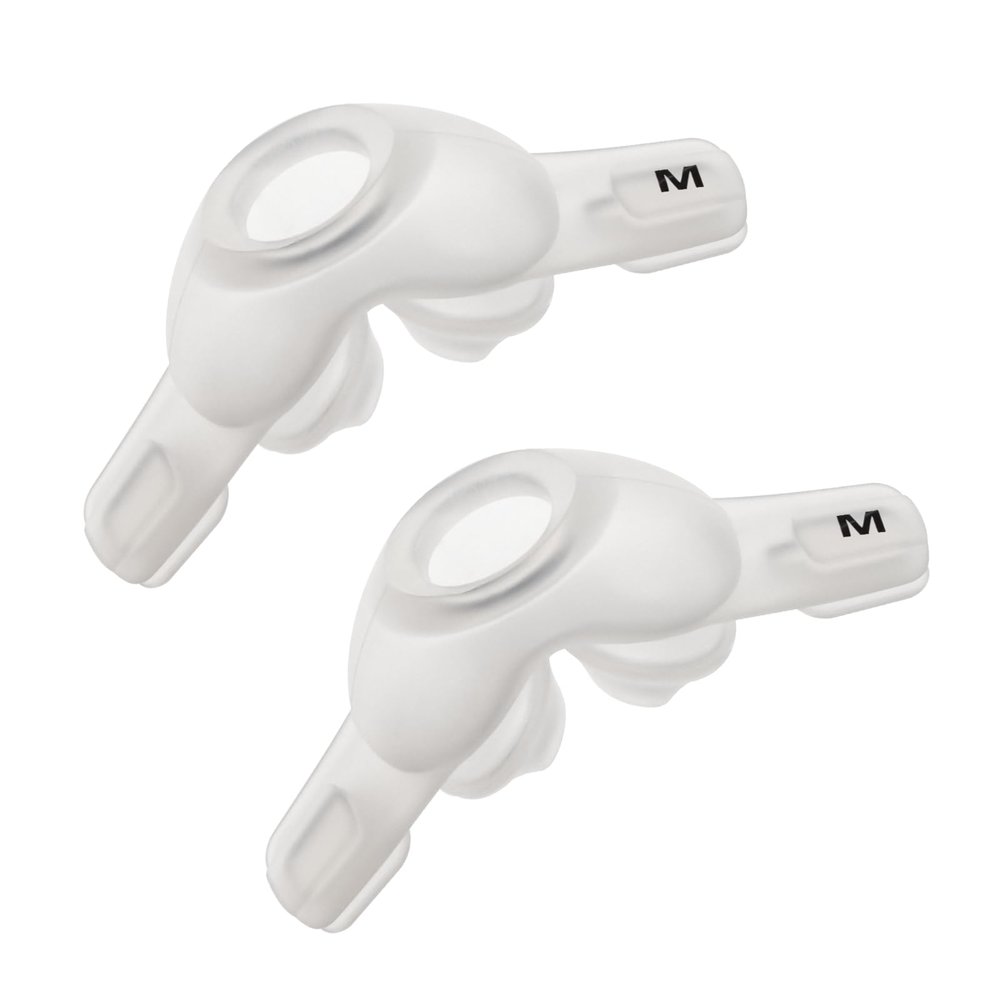 2 Pack Nasal Pillows Compatible with ResMed Swift FX Nasal Frame Assembly, Gel Silicone Elastomer Dual-Wall Nose Pillow Cushion Mask - Medium
