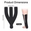 12pcs Precut Kinesiology Tapes for Achilles Tendon, Elastic & Breathable Achilles Tendon Support Ankle Strap Sports Recovery Patch Wrap for Muscle Stability (Black) view 2