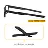 2 Pairs Ear Socks Replacement Temple Sleeves for Oakley Field Day OY8007 Eyeglasses Frame, Silicone Soft Black Ear Tips view 2