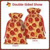 Svvcxzza 3d Pizza Pepperoni Print Christmas Gift Bags,Festive Holiday Gift Wrap Bags With Drawstring,Xmas Bags For Gifts view 3