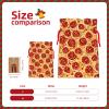 Svvcxzza 3d Pizza Pepperoni Print Christmas Gift Bags,Festive Holiday Gift Wrap Bags With Drawstring,Xmas Bags For Gifts view 4