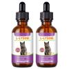2 PCS L-Lysine Supplement for Cats, Immune & Respiratory Support Liquid with Natural Ingredients, Chicken Flavor Dietary Supplement for Skin, Coat & Eye Health, 2 fl oz view 1