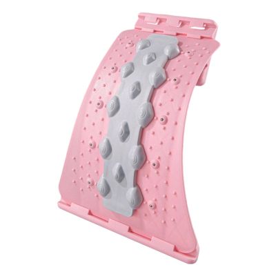 Lumbar Back Stretcher - Back Cracker, Lumbar Support Board, Adjustable 4 Level Traction Massager, Yoga Waist Curved Traction Massager for Spine Discomfort Muscle Relaxation Travel Work Study Elderly