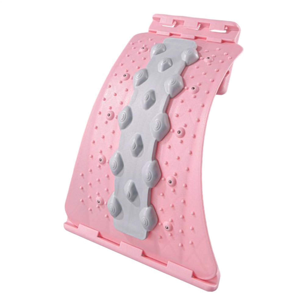 Lumbar Back Stretcher - Back Cracker, Lumbar Support Board, Adjustable 4 Level Traction Massager, Yoga Waist Curved Traction Massager for Spine Discomfort Muscle Relaxation Travel Work Study Elderly