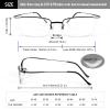 DXYXYO 2 Pack Metal Reading Glasses Blue Light Blocking 2.0 view 3