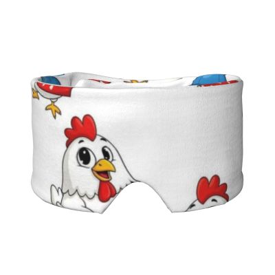 2 in 1 Eye & Ear Mask Comfortable & Soft for Side Sleepers (Chicken Cute Hens)