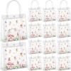 SilTriangle 24 Pcs Fairy Party Favor Clear Gift Bags with Handles, Woodland Mushroom Goodie Gift Candy Treat Bags for Garden Baby Shower Birthday Party Events Supplies view 1