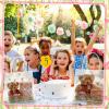 SilTriangle 24 Pcs Fairy Party Favor Clear Gift Bags with Handles, Woodland Mushroom Goodie Gift Candy Treat Bags for Garden Baby Shower Birthday Party Events Supplies view 4