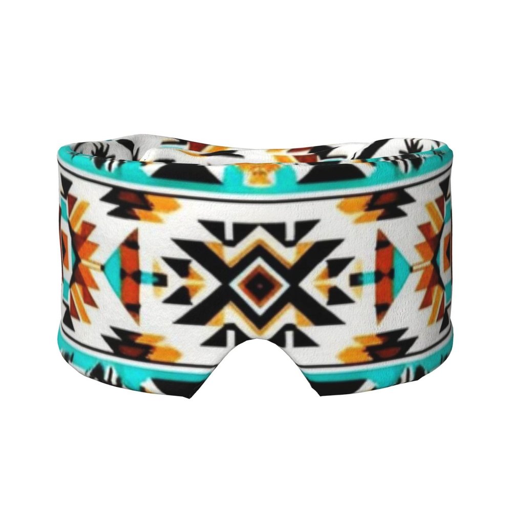 Sleep Mask for Women Men Breathable Indiana Western Southwest Tribal Ethnic Aztec Geometric Eye Mask for Sleeping for Night Nap Travel