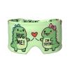2 in 1 Eye & Ear Mask Comfortable & Soft for Side Sleepers (Dinosaur Lovers Couple Hug Design) view 1