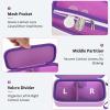 GWCASE Daily Contact Lens Case Fits 30+ Disposable Daily Lenses, Portable Contact Lens Storage Organizer with Mesh Pocket, Travel Contact Solution for Cosmetic Lens & Accessories- Purple (Case Only) view 4