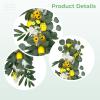 23.6 in (60 Cm) Lemon Vine Wreath, Spring Floral Arrangement with Sunflowers and Leafy Greenery, Excellent for Front Door Or Welcoming Displays view 2