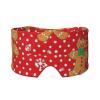 2 in 1 Eye & Ear Mask Comfortable & Soft for Side Sleepers (Christmas Red Polka Dots Snowflakes Gingerbread Cookies) view 1