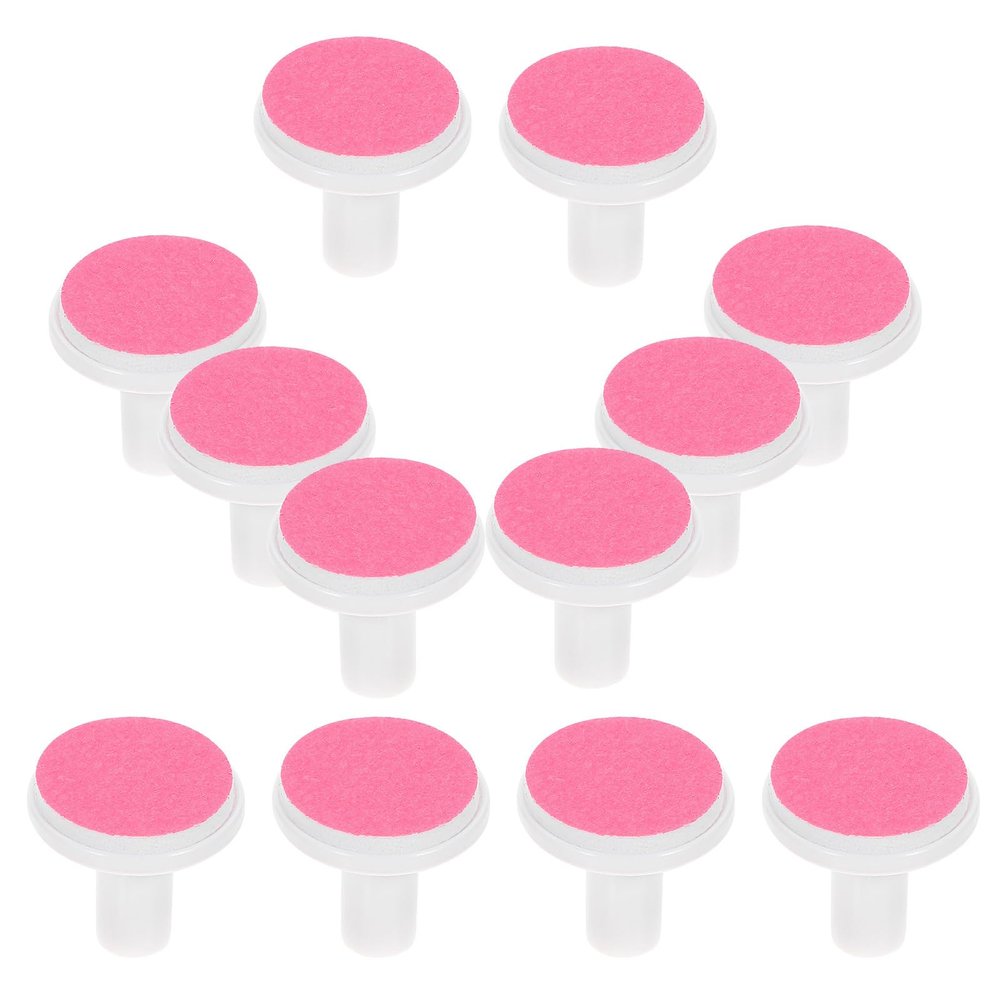 DOITOOL 12pcs Baby Nail Trimmer Pads, Electric Baby Nail File Replacement Heads Accessory for 1-6 Months Use, Red