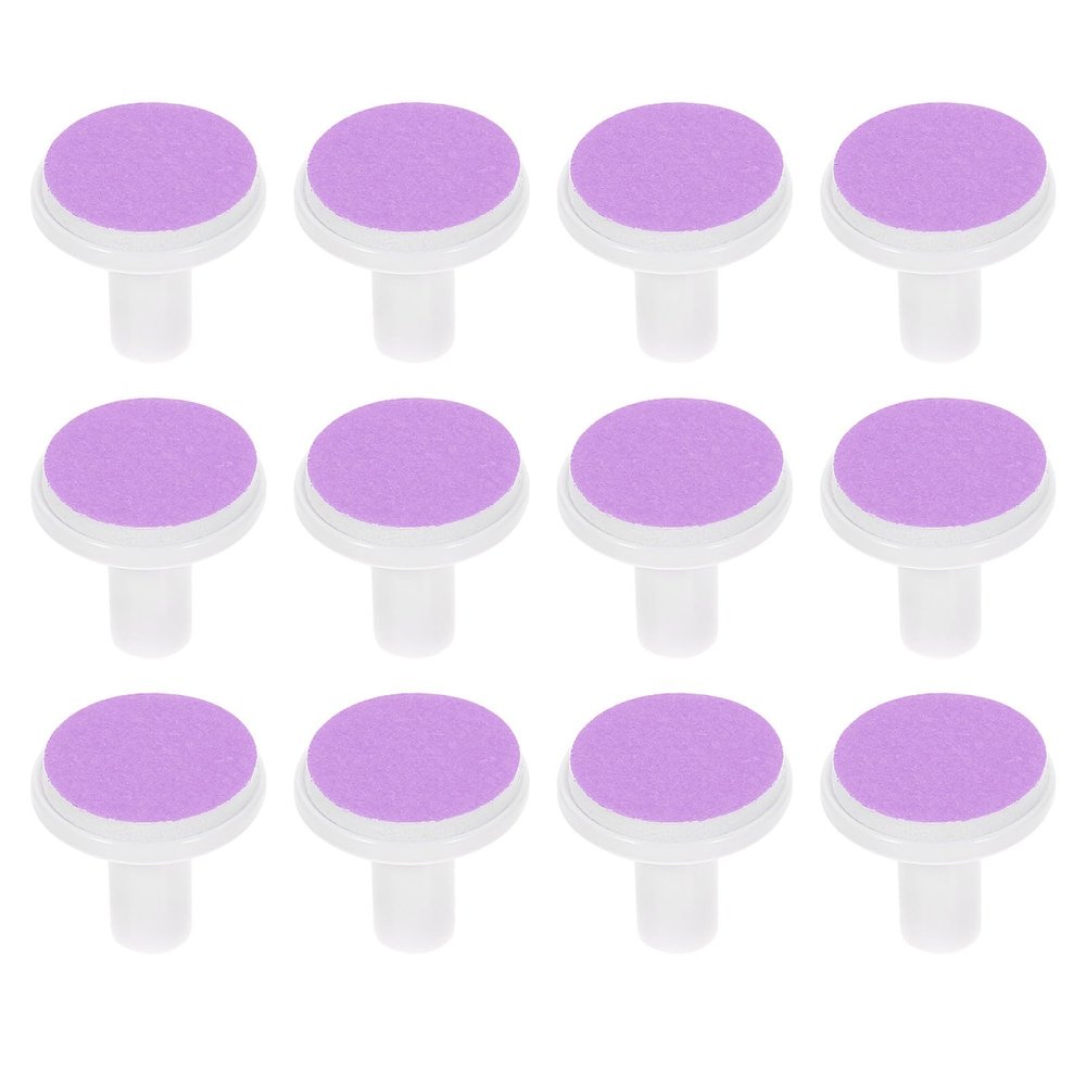DOITOOL 12pcs Baby Nail Trimmer Pads, Electric Baby Nail File Replacement Heads Accessory for 1-6 Months Use, Purple